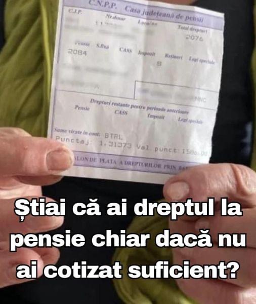 Știai că ai dreptul la pensie chiar dacă nu ai cotizat suficient? Află ce pensie poți primi și la ce vârstă, chiar dacă nu ai contribuții suficiente.