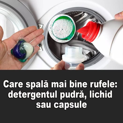 Care produs spala mai bine rufele: detergentul pudra, lichid sau capsule?